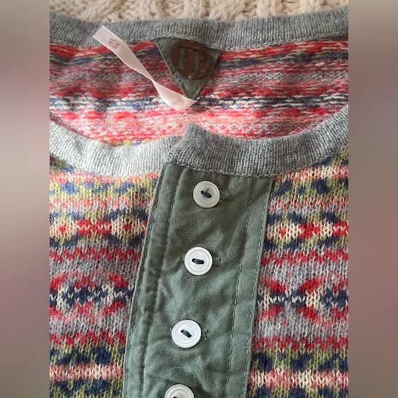 Free People fair isle sweater size XS - Picture 2 of 4